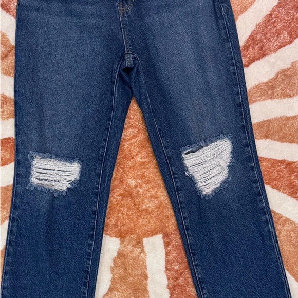 Stylish Blue Distressed Jeans - Picture 2 of 3